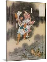 Izanagi and Izanami Giving Birth to Japan, 1925-Kawanabe Kyosai-Mounted Giclee Print