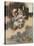 Izanagi and Izanami Giving Birth to Japan, 1925-Kawanabe Kyosai-Stretched Canvas