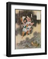 Izanagi and Izanami Giving Birth to Japan, 1925-Kawanabe Kyosai-Framed Giclee Print