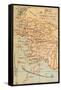 Izmir Region of Turkey - Map-null-Framed Stretched Canvas