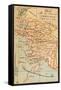 Izmir Region of Turkey - Map-null-Framed Stretched Canvas