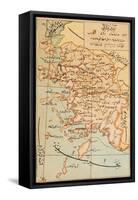 Izmir Region of Turkey - Map-null-Framed Stretched Canvas