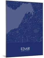 Izmir, Turkey Blue Map-null-Mounted Poster