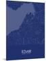 Izmir, Turkey Blue Map-null-Mounted Poster