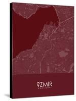 Izmir, Turkey Red Map-null-Stretched Canvas