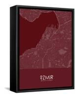 Izmir, Turkey Red Map-null-Framed Stretched Canvas