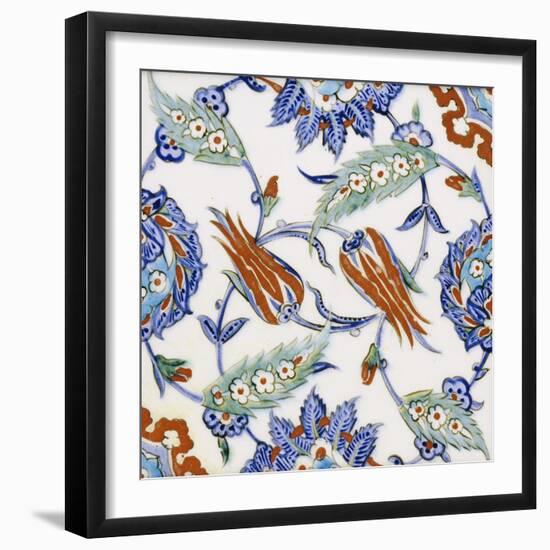 Iznik Pottery Tile-null-Framed Giclee Print