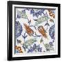 Iznik Pottery Tile-null-Framed Giclee Print