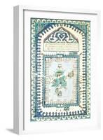 Iznik Tile with a Representation of Mecca-null-Framed Giclee Print