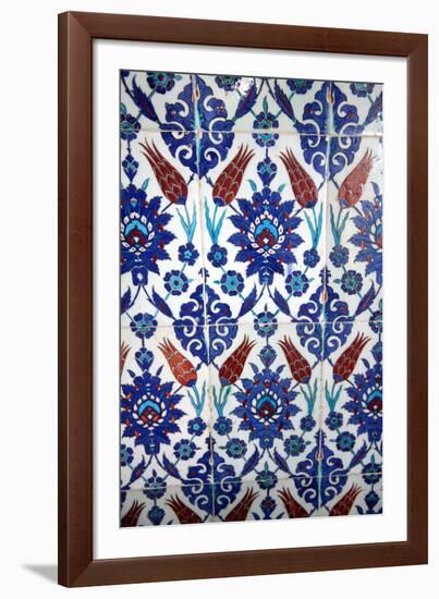 Iznik Tiles, Rustem Pasha Mosque, Istanbul, Turkey-null-Framed Photographic Print