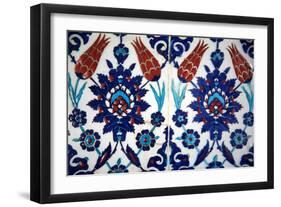 Iznik Tiles, Rustem Pasha Mosque, Istanbul, Turkey-null-Framed Photographic Print