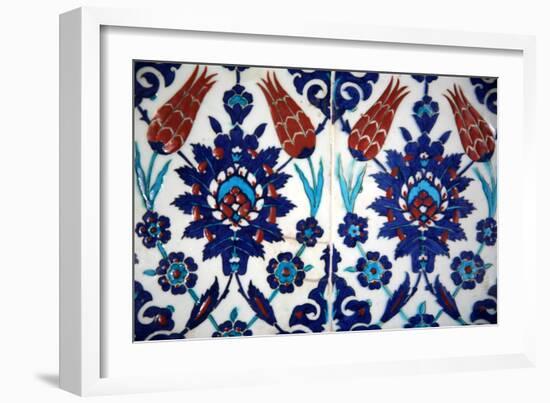 Iznik Tiles, Rustem Pasha Mosque, Istanbul, Turkey-null-Framed Photographic Print