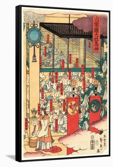 Izumo No Kuni Taisya[?]-Utagawa Sadahide-Framed Stretched Canvas