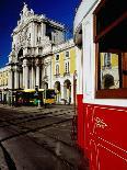 Tram on Praca De Commercio, Lisbon, Portugal-Izzet Keribar-Framed Photographic Print