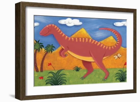 Izzy the Iguanodon-Sophie Harding-Framed Art Print