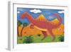 Izzy the Iguanodon-Sophie Harding-Framed Art Print