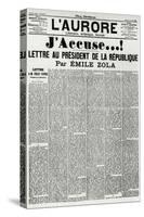 J'Accuse by Emile Zola Published on L'Aurore for Dreyfus Affair, France-null-Stretched Canvas