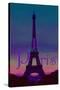 J'adore Paris - Eiffel Tower-Cora Niele-Stretched Canvas