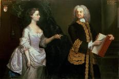 A Group Portrait of John Perceval, 1st Earl of Egmont (1683-1748) and His Wife Catherine-J. Alberry-Framed Giclee Print