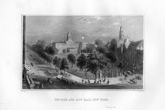 The Park and City Hall, New York, 1855-J Archer-Giclee Print