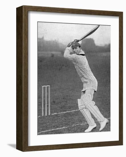 J.B. Hobbs Batting, 1924-null-Framed Photographic Print