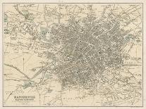 Map of Manchester and Its Environs-J. Bartholomew-Framed Photographic Print