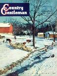 "Snowy Barnyard," Country Gentleman Cover, February 1, 1948-J.c. Allen-Mounted Giclee Print