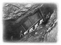 Miners Climbing from the Sixty to the Fifty-Fathom Level in King Edward's Mine-J^c^ Barrow-Mounted Photographic Print