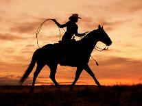 Cowgirl Silhouette-J.C. Leacock-Photographic Print