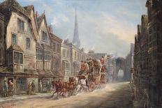 The London to Exeter Royal Mail Passing Through Salisbury, 1895-J.C. Maggs-Giclee Print