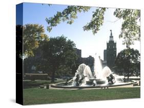 J.C. Nichols Fountain, Country Club Plaza, Kansas City, Missouri, USA-Michael Snell-Stretched Canvas