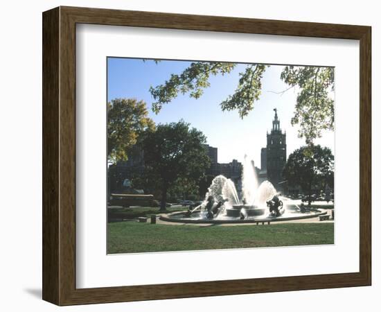J.C. Nichols Fountain, Country Club Plaza, Kansas City, Missouri, USA-Michael Snell-Framed Photographic Print