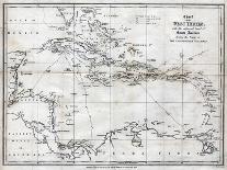 Chart of the West Indies, with the Adjacent Coast of South America, 1830-J&C Walker-Giclee Print