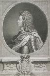 Oval Portrait of George I, King of Great Britain, C1700-J Chereau-Giclee Print