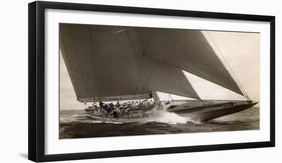 J Class Sailboat, 1934-Edwin Levick-Framed Art Print