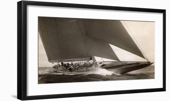 J Class Sailboat, 1934-Edwin Levick-Framed Art Print