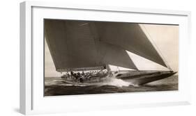 J Class Sailboat, 1934-Edwin Levick-Framed Art Print