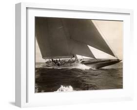 J Class Sailboat, 1934-Edwin Levick-Framed Art Print