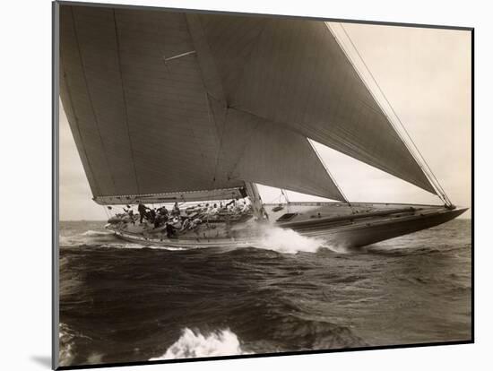 J Class Sailboat, 1934-Edwin Levick-Mounted Art Print