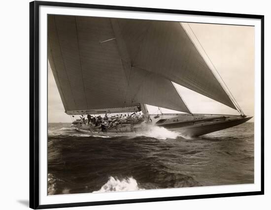 J Class Sailboat, 1934-Edwin Levick-Framed Art Print