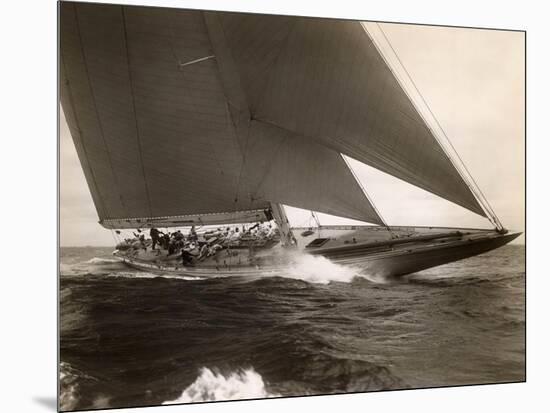 J Class Sailboat, 1934-Edwin Levick-Mounted Art Print