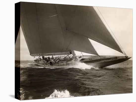 J Class Sailboat, 1934-Edwin Levick-Stretched Canvas