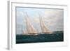 J Class Yachts Racing Off Cowes 1935-John Sutton-Framed Giclee Print