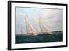 J Class Yachts Racing Off Cowes 1935-John Sutton-Framed Giclee Print