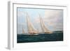 J Class Yachts Racing Off Cowes 1935-John Sutton-Framed Premium Giclee Print