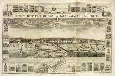 The West Prospect of the Town of Great Yarmouth in Norfolk, Engraved by John Harris (Fl.1686-1740)-J. Corbridge-Framed Stretched Canvas