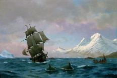 Catching Whales, 1875-J.E. Carl Rasmussen-Framed Stretched Canvas