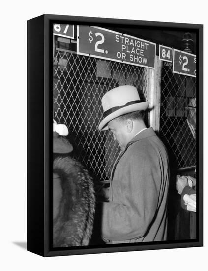 J Edgar Hoover Placing a Bet at the Two Dollar Window-null-Framed Stretched Canvas