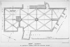 Sectional Views of St Michael's Crypt, Aldgate Street, London, C1830-J Emslie & Sons-Stretched Canvas