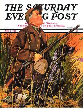 "Hunter and Dog in Field," Saturday Evening Post Cover, November 9, 1935